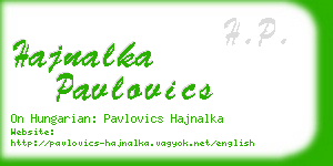 hajnalka pavlovics business card